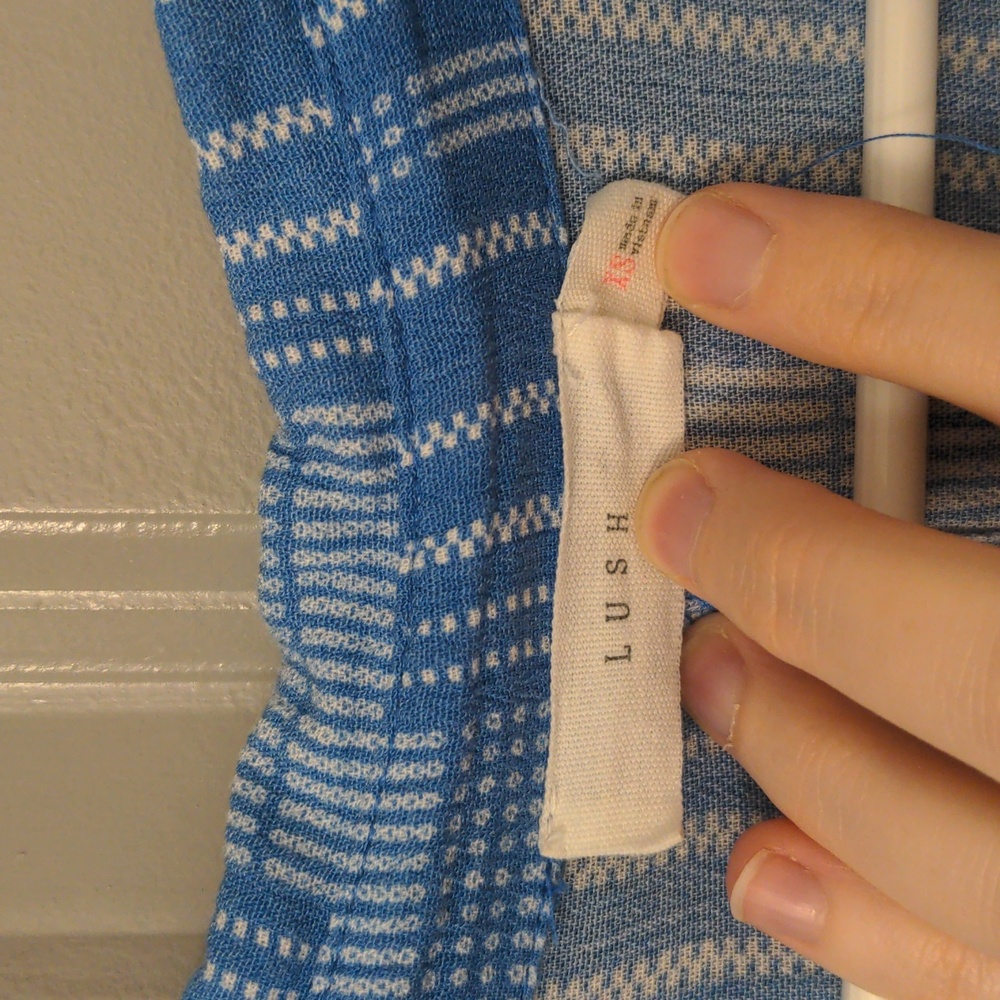 Lush Blue & White Striped Dress - Picture 8 of 13